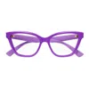 Gucci Gg1589o Cat-eye Glasses In 003 Violet Violet Transpa
