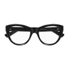 Gucci Gg1590o Linea Lettering 004 Glasses In 004 Black Black Transpare