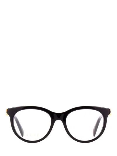 Gucci Cat-eye Glasses In 004 Black Black Transpare