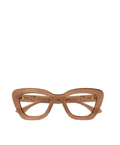 Gucci Cat-eye Glasses In Brown