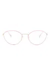 Gucci Cat-eye Glasses In Gold