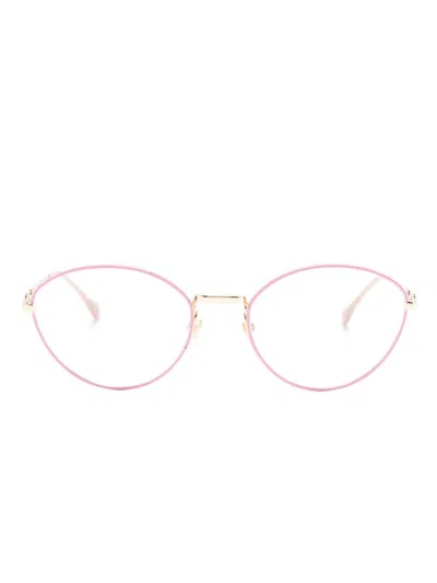 Gucci Cat-eye Glasses In Gold