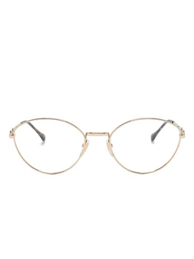 Gucci Cat-eye Glasses In Gold-gold-transparent