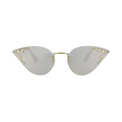 Pre-owned Gucci Cat Eye Glasses 'gold/silver' | Women's Size Onesize