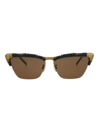 Gucci Cat Eye Injection Sunglasses For Women In Black