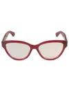 Gucci Cat-eye Logo Lens Frame In 003 Fuchsia Fuchsia Trans