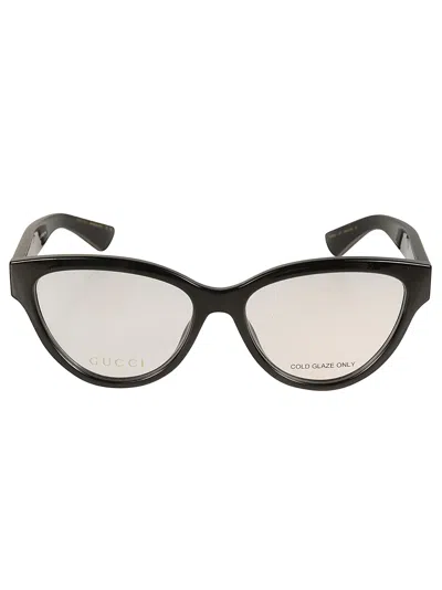 Gucci Cat-eye Logo Lens Frame In Black