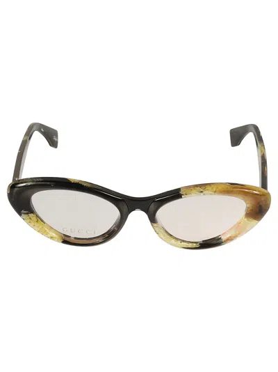 Gucci Cat Eye Logo Lens Frame In Brown