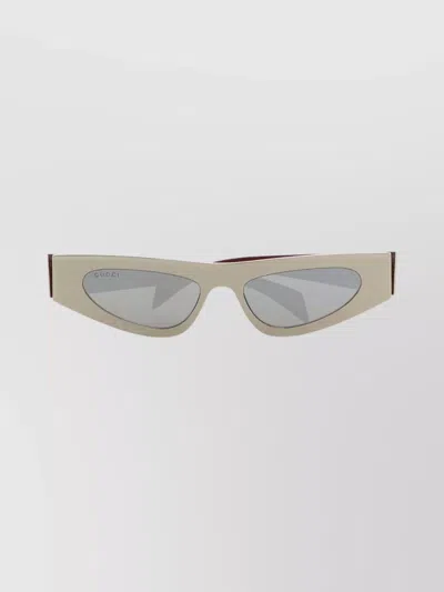 Gucci Cat Eye Metal Sunglasses With Tinted Lenses In Neutral