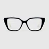Gucci Black-gold-transparent Recycled Acetate Glasses
