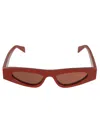Gucci Cat-eye Frame Sunglasses In Burgundy-burgundy-brown
