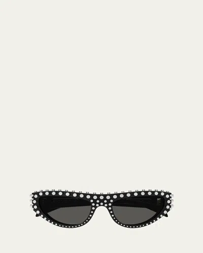 Gucci Cat-eye Recycled Acetate Sunglasses In Black
