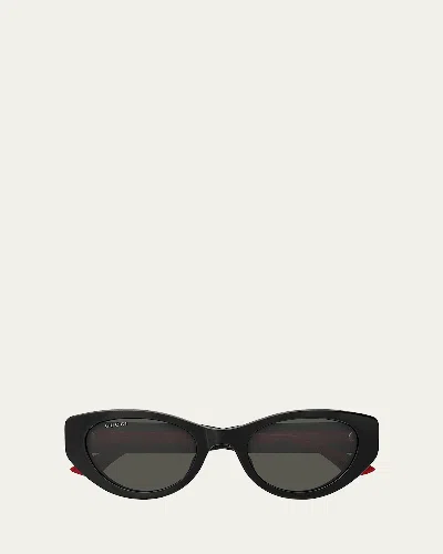 Gucci Cat-eye Recycled Acetate Sunglasses In Black