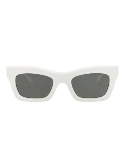 Gucci Cat Eye Recycled Acetate Sunglasses For Women In White