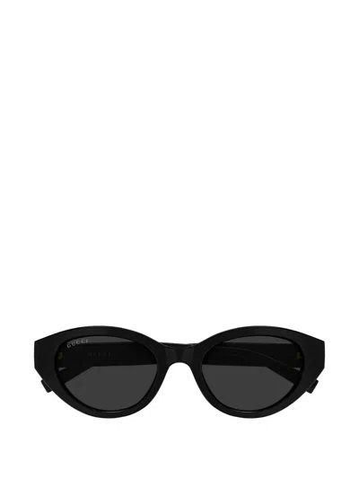 Gucci Cat-eye Stripe Sunglasses In Black