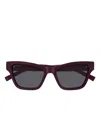 Gucci Eyewear Square Frame Sunglasses In Burgundy