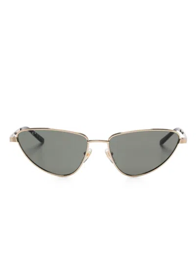 Gucci Cat-eye Sunglasses In Gold