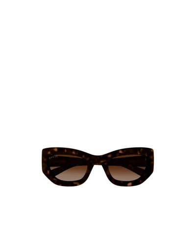 Gucci Cat Eye Sunglasses In Brown