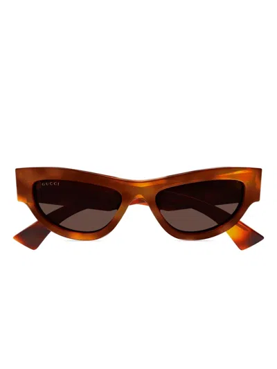 Gucci Sonnenbrille Mit Cat-eye-gestell In Brown