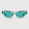 Gucci Cat Eye Sunglasses In Green