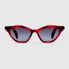 Gucci Cat Eye Sunglasses In Red