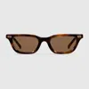 Gucci Square Frame Cat Eye Sunglasses In Brown