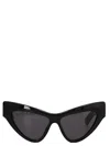 Gucci Bold Cat Eye Sunglasses With Thick Temples In Black