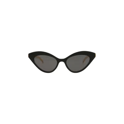 Pre-owned Gucci Cat Eye Sunglasses 'black/gold/grey'