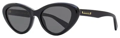 Pre-owned Gucci Cat Eye Sunglasses Gg1170s 001 Black 54mm In Gray