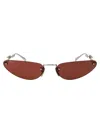Gucci Silver-silver-brown Metal Sunglasses