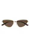 Gucci Cat-eye Sunglasses In Gold