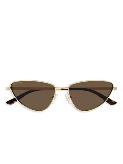 Gucci Cat-eye Sunglasses In Gold