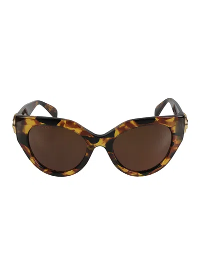 Gucci Tortoiseshell Cat-eye Sunglasses In 002 Havana