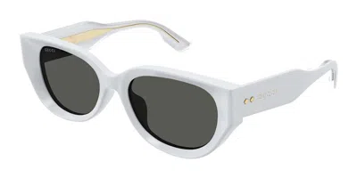 Pre-owned Gucci Cat Eye Sunglasses In Light Gray/black (gg1532sa/003)