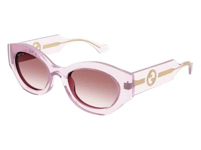 Pre-owned Gucci Cat Eye Sunglasses In Pink Red Gradient (gg1553s/003/52)