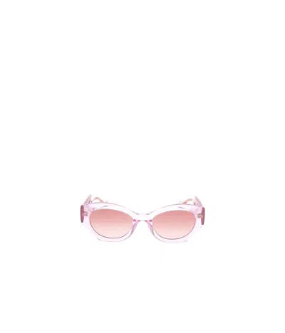 GUCCI GUCCI EYEWEAR LA PISCINE OVAL FRAME SUNGLASSES