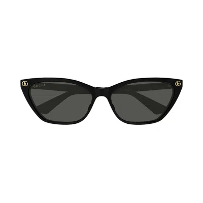 Pre-owned Gucci Cat Eye Sunglasses 'shiny Black' | Women's Size Onesize