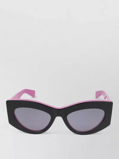 Gucci Cat Eye Sunglasses Thick Arms Uv Protection In Black