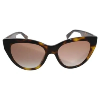 Pre-owned Gucci Cat Eye Women Sunglasses In Havana Frame W/red Gradient Lens Gg0460s 004