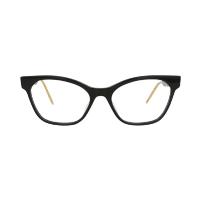 Pre-owned Gucci Cat Eye-frame Acetate Optical Frames 'black/transparent' | Women's Size Onesize