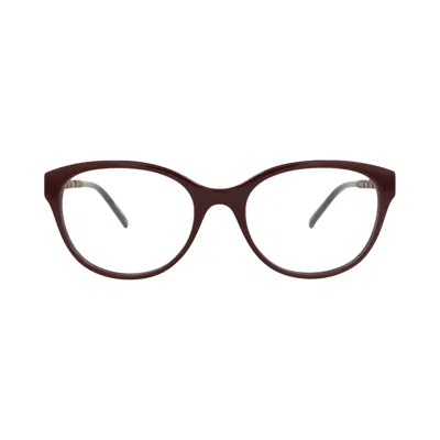 Pre-owned Gucci Cat Eye-frame Acetate Optical Frames 'burgundy/gold/transparent' | Red | Women's Size Onesize