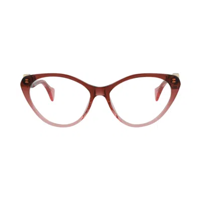 Pre-owned Gucci Cat Eye-frame Acetate Optical Frames 'burgundy/transparent' | Red | Women's Size Onesize