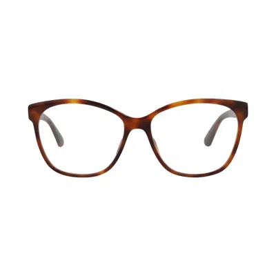 Pre-owned Gucci Cat Eye-frame Acetate Optical Frames 'havana/transparent' | Brown | Women's Size Onesize