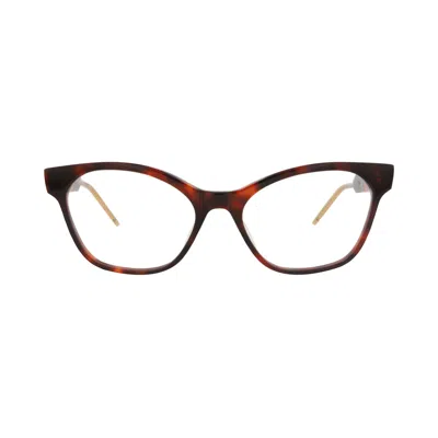 Pre-owned Gucci Cat Eye-frame Acetate Optical Frames 'havana/transparent' | Brown | Women's Size Onesize