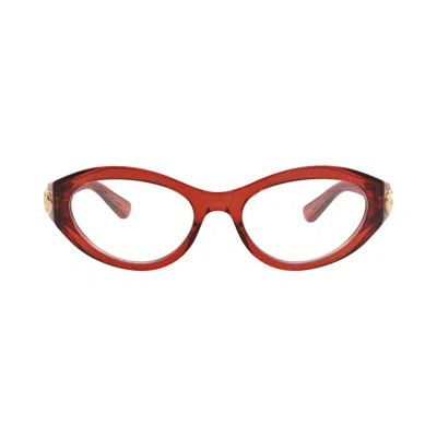 Pre-owned Gucci Cat Eye-frame Injection Optical Frames 'burgundy/transparent' | Red | Women's Size Onesize