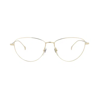 Pre-owned Gucci Cat Eye-frame Metal Optical Frames 'gold/transparent' | Women's Size Onesize