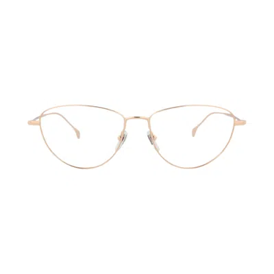 Pre-owned Gucci Cat Eye-frame Metal Optical Frames 'gold/transparent' | Women's Size Onesize