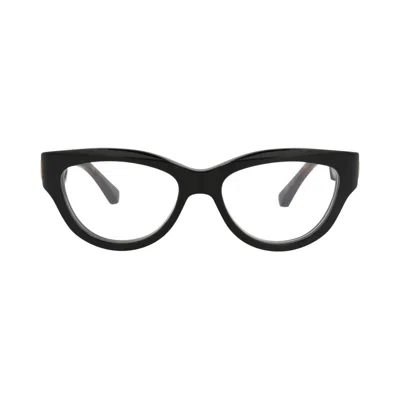 Pre-owned Gucci Cat Eye-frame Recycled Acetate Optical Frames 'black/havana/transparent' | Women's Size Onesiz