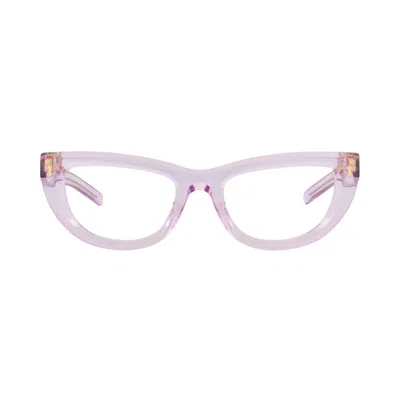 Pre-owned Gucci Cat Eye-frame Recycled Acetate Optical Frames 'violet/transparent' | Purple | Women's Size One