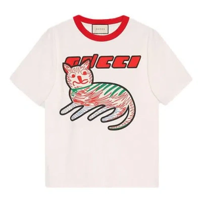 Gucci Cat Print Oversize T-shirt 'off White'